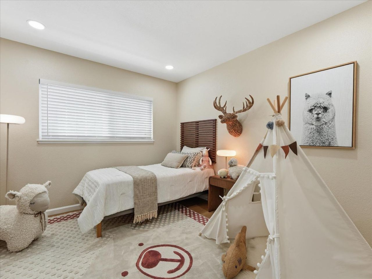 Bedroom staged for the little ones at 4999 Massachusetts Dr