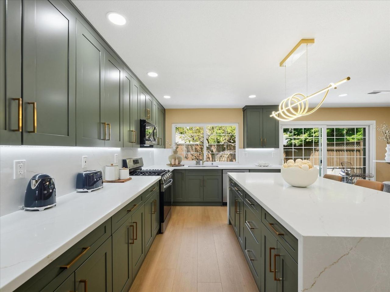 Down the length of the kitchen at 4999 Massachusetts Dr