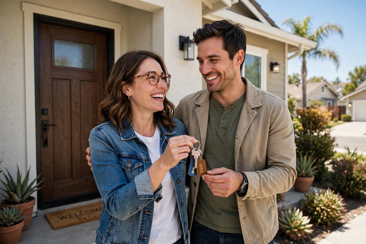 New homeowners receiving the keys &mdash; a moment Simon Sahi takes personally
