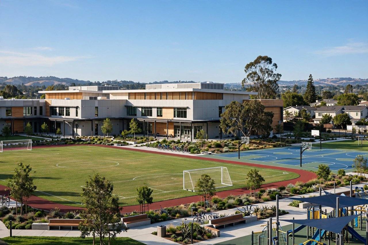 Modern elementary school in Agnew, Santa Clara