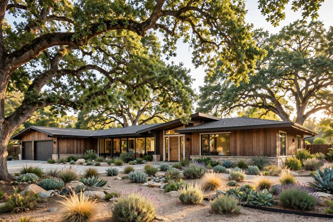 Ranch home with mature walnuts in Barron Park, Palo Alto