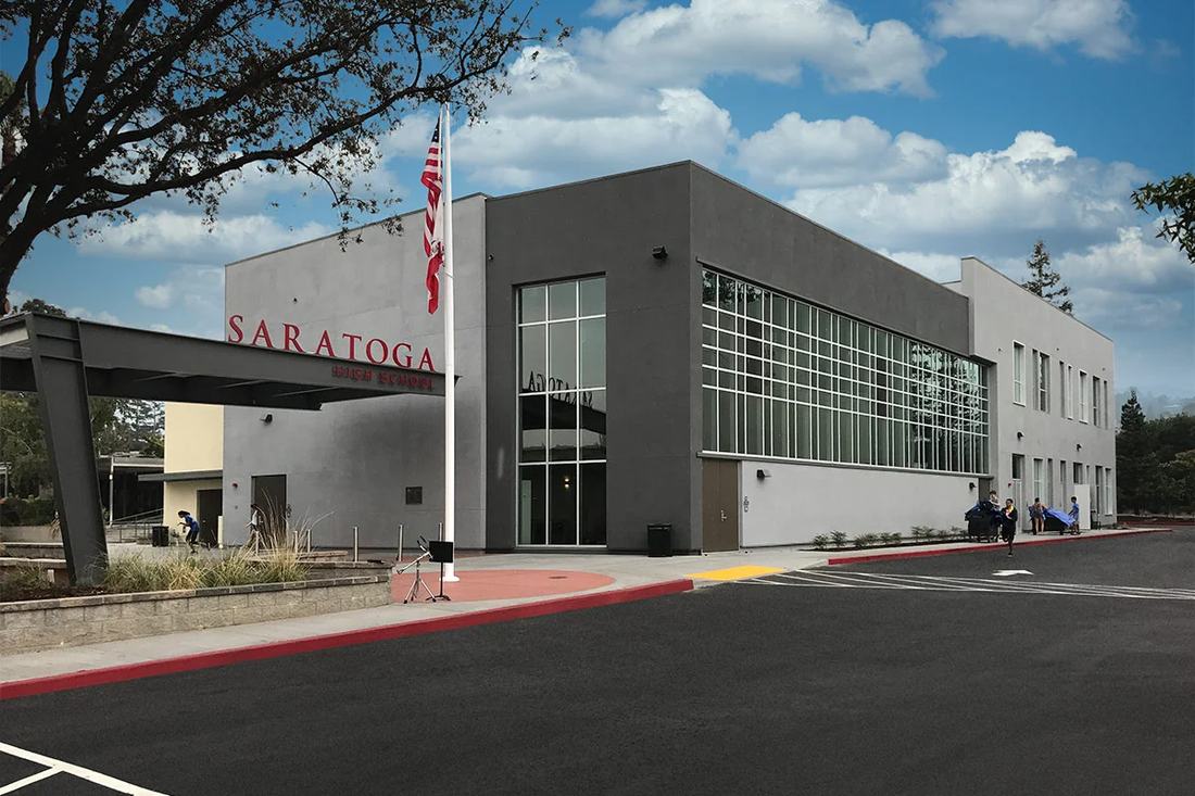 Saratoga High School campus building in Saratoga, California