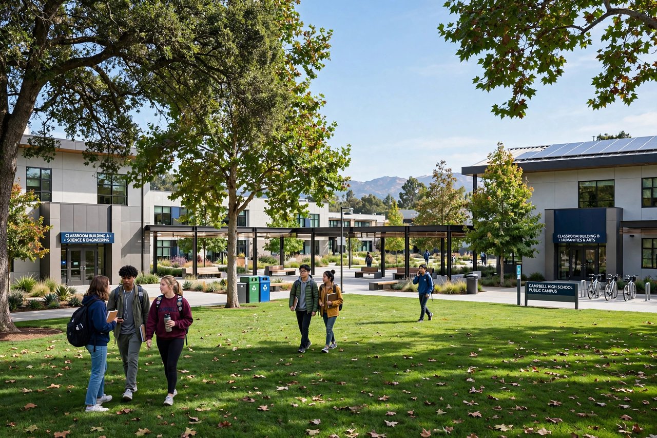 School campus in Campbell, California