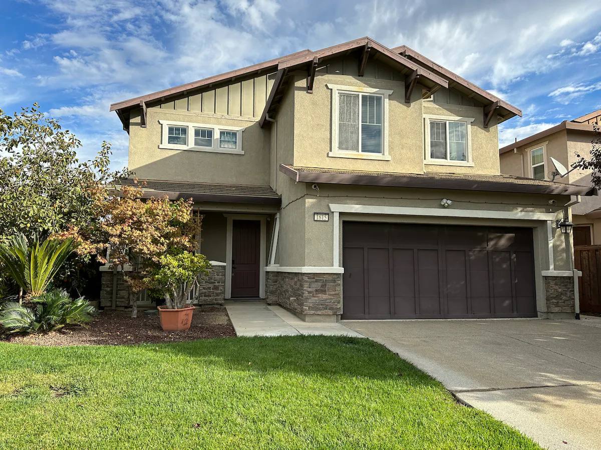 Ranch home exterior on a large foothill lot