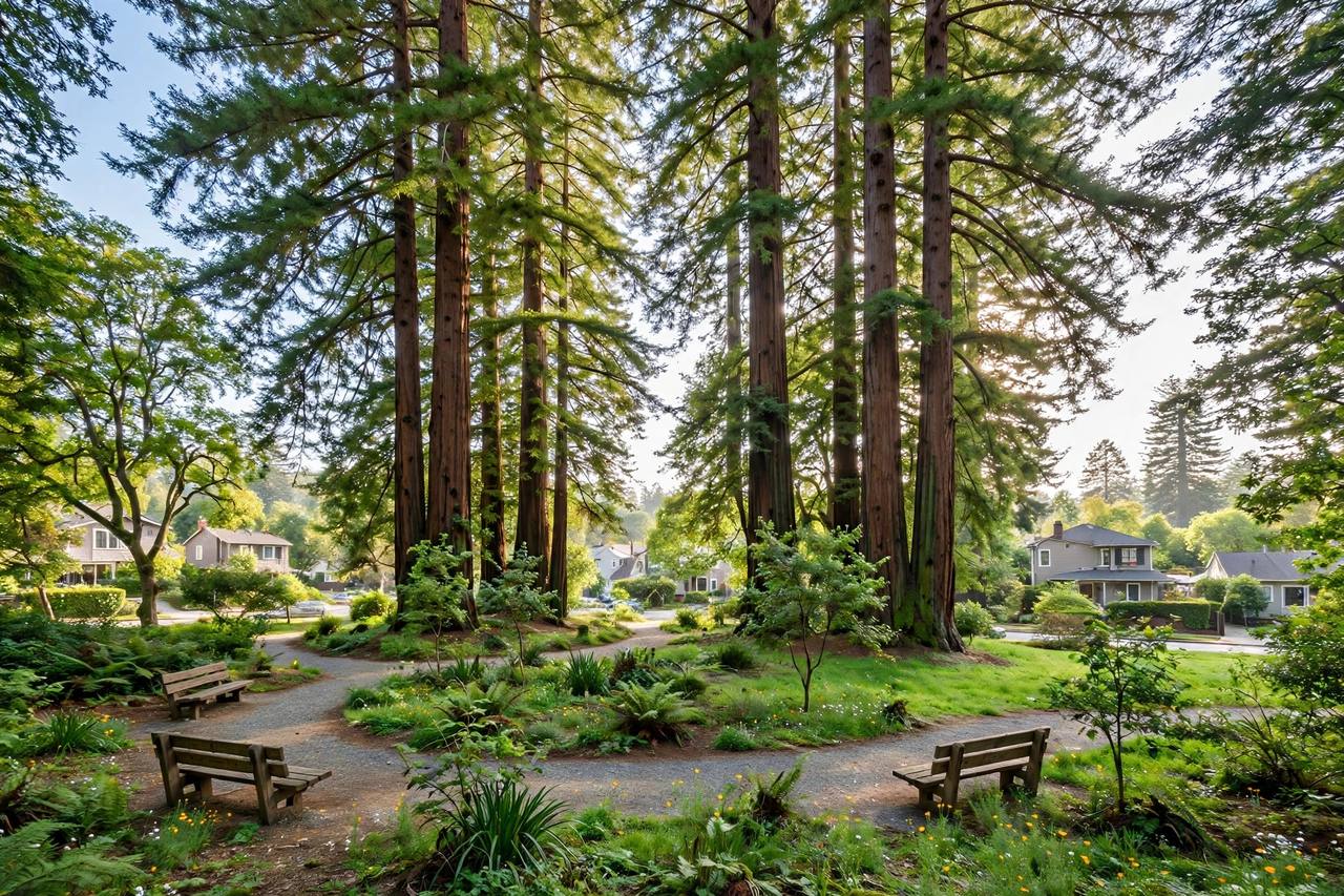 Mitchell Park gardens near College Terrace, Palo Alto