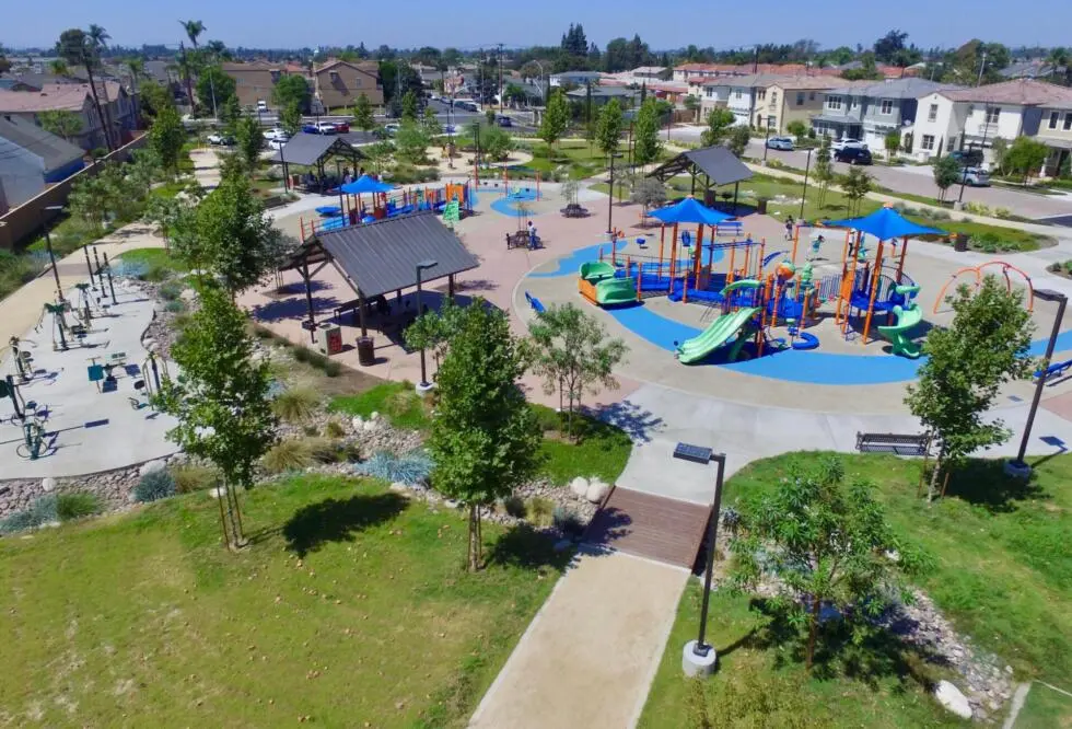 Community park playground in California
