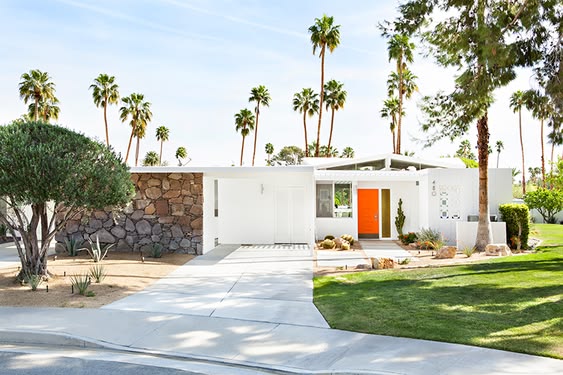 Mid-century ranch home exterior