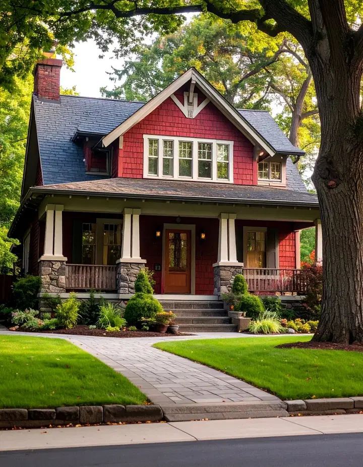 Representative vintage Craftsman home in Glenridge, Los Gatos among redwoods