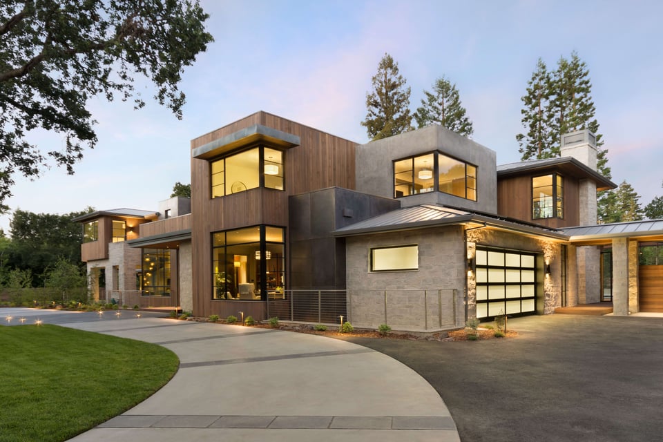 Traditional luxury home exterior in Atherton