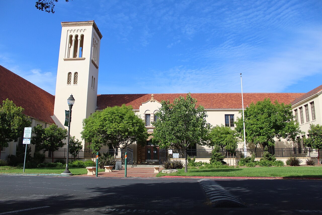 Historic high school campus building, Los Altos, California