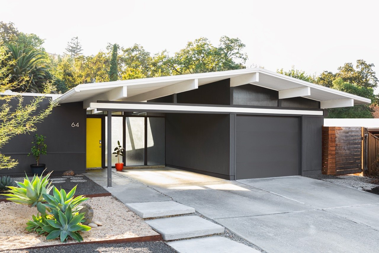 Eichler home exterior in Rancho Rinconada, Cupertino