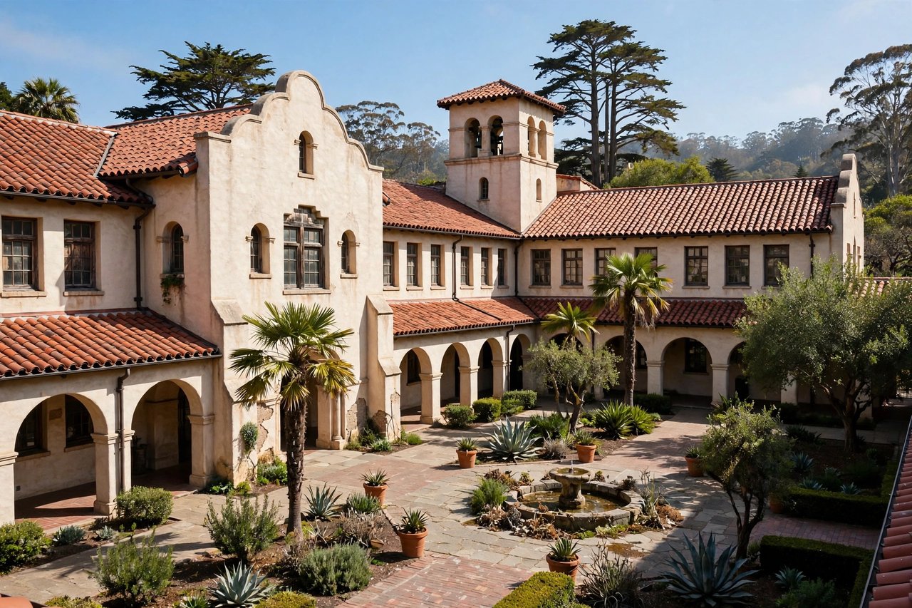 Sequoia High School historic Spanish-style campus, Redwood City California