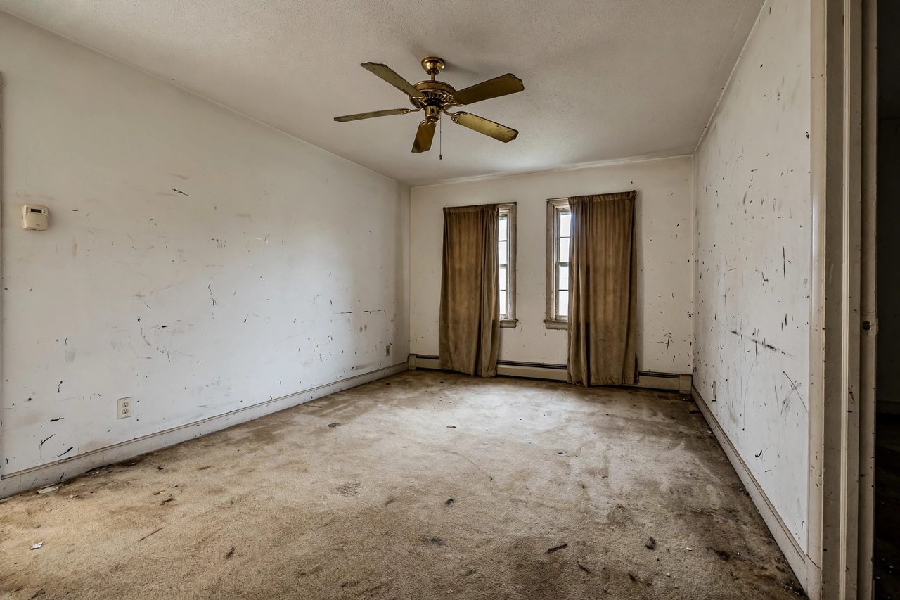 The same living room before preparation