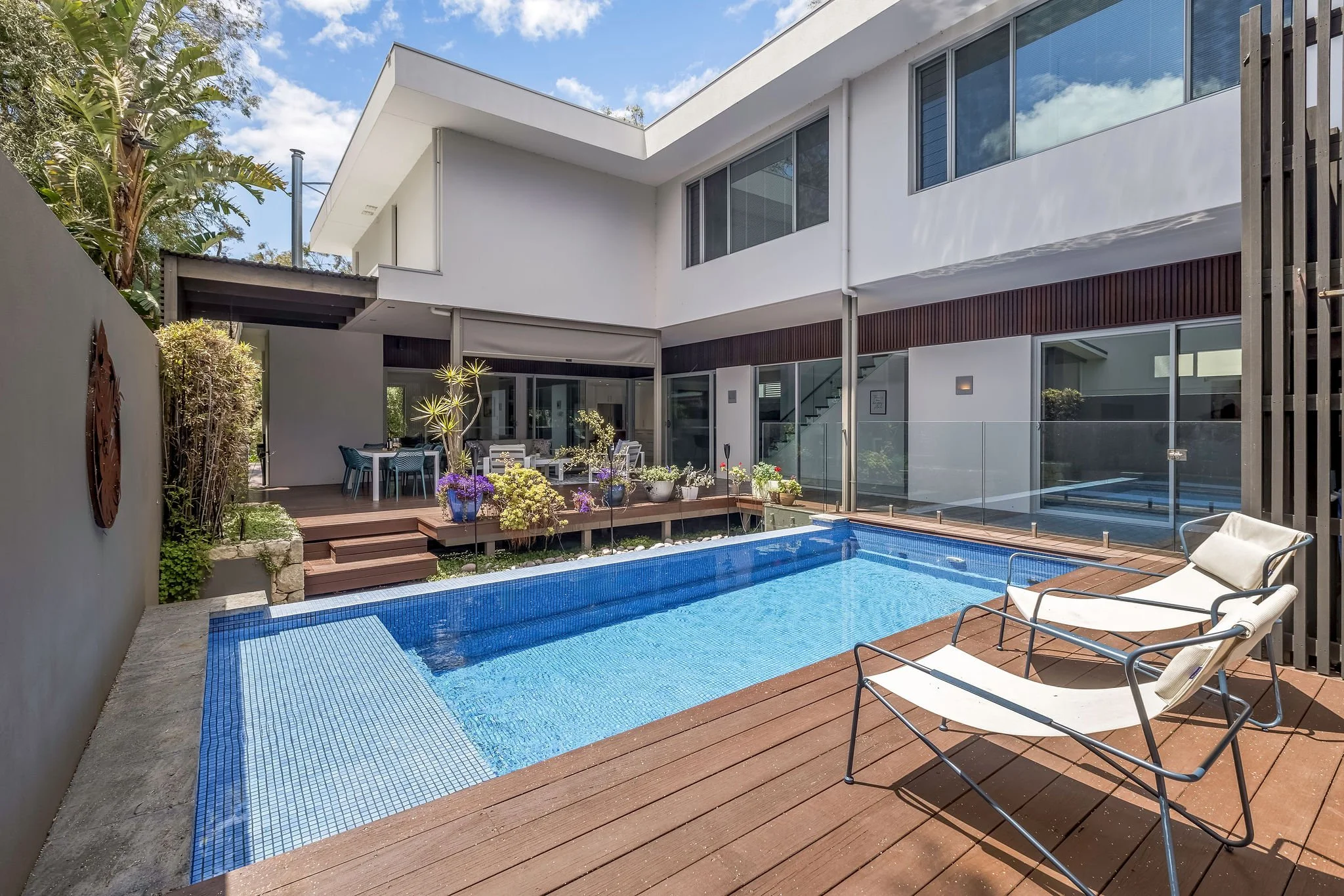 Modern South Los Altos home with pool and deck
