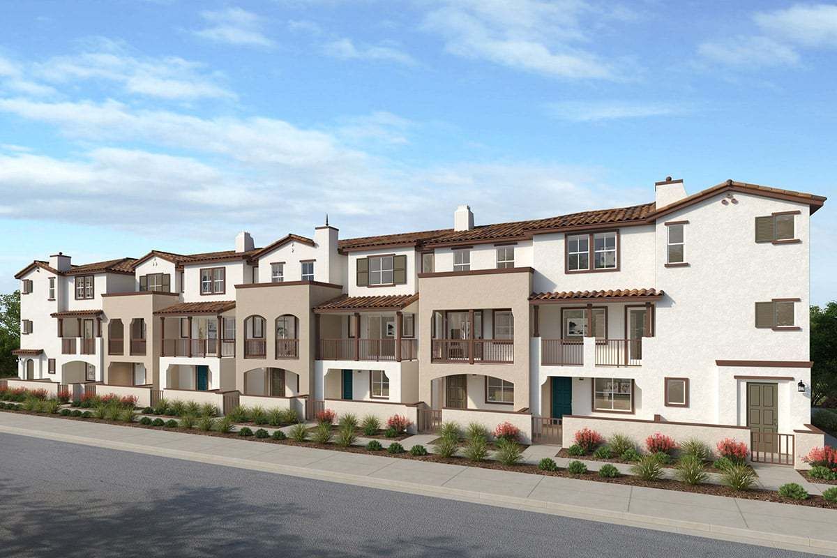 Row of townhouses in The Crossings