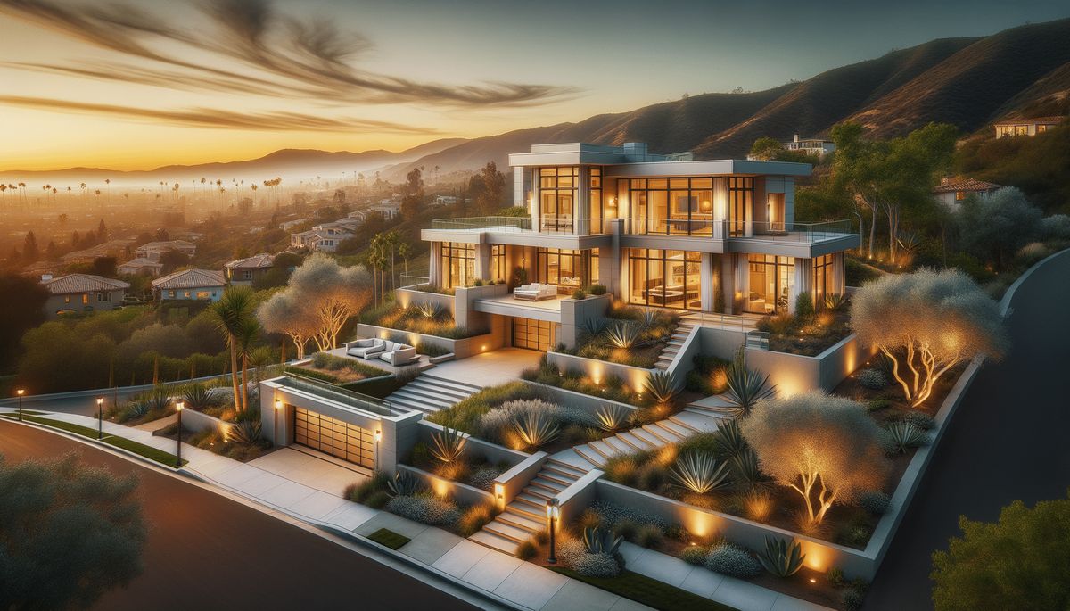Luxury home at dusk in Waverly Park