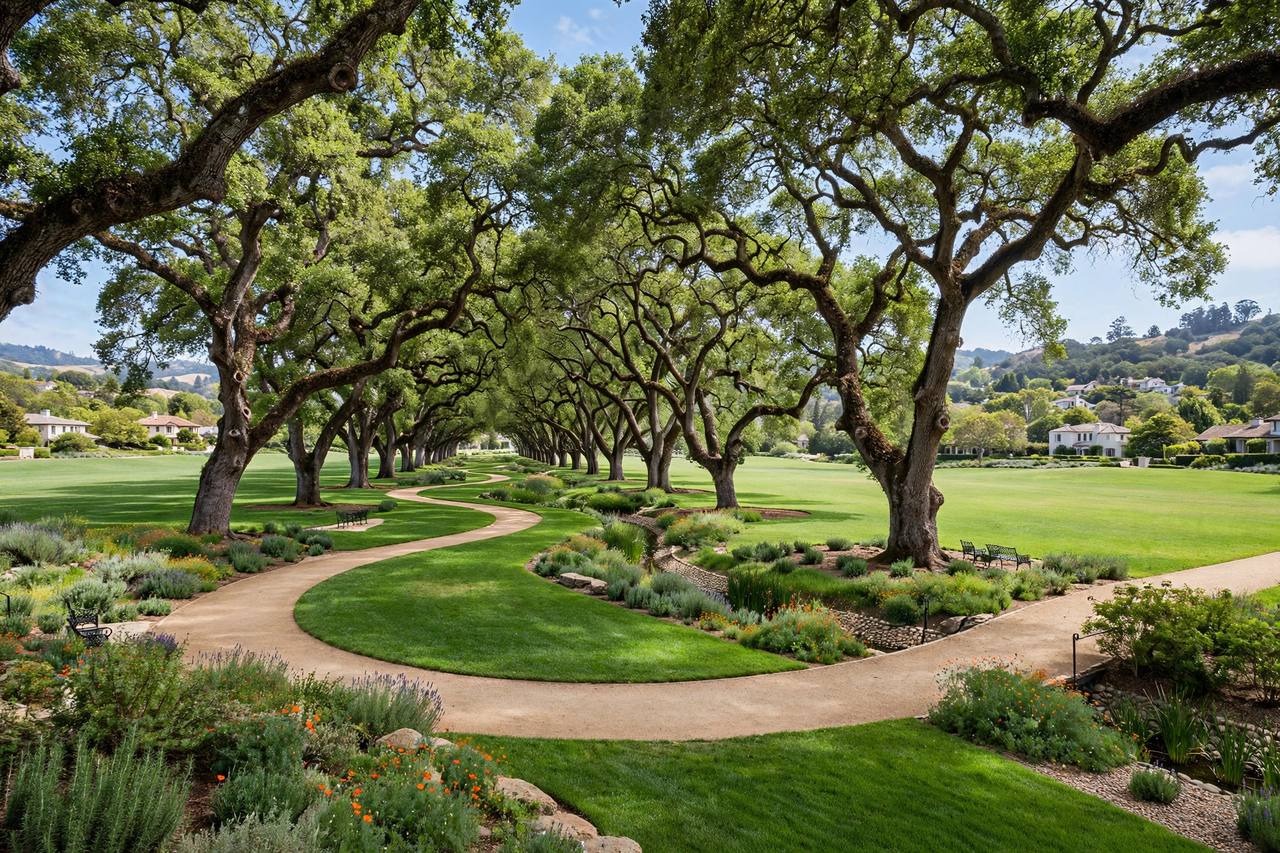 Alameda de las Pulgas corridor park